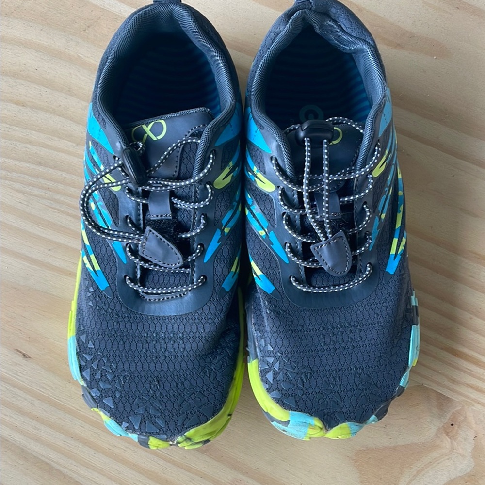 Blue and Yellow Water Shoes with Cushioned Midsole